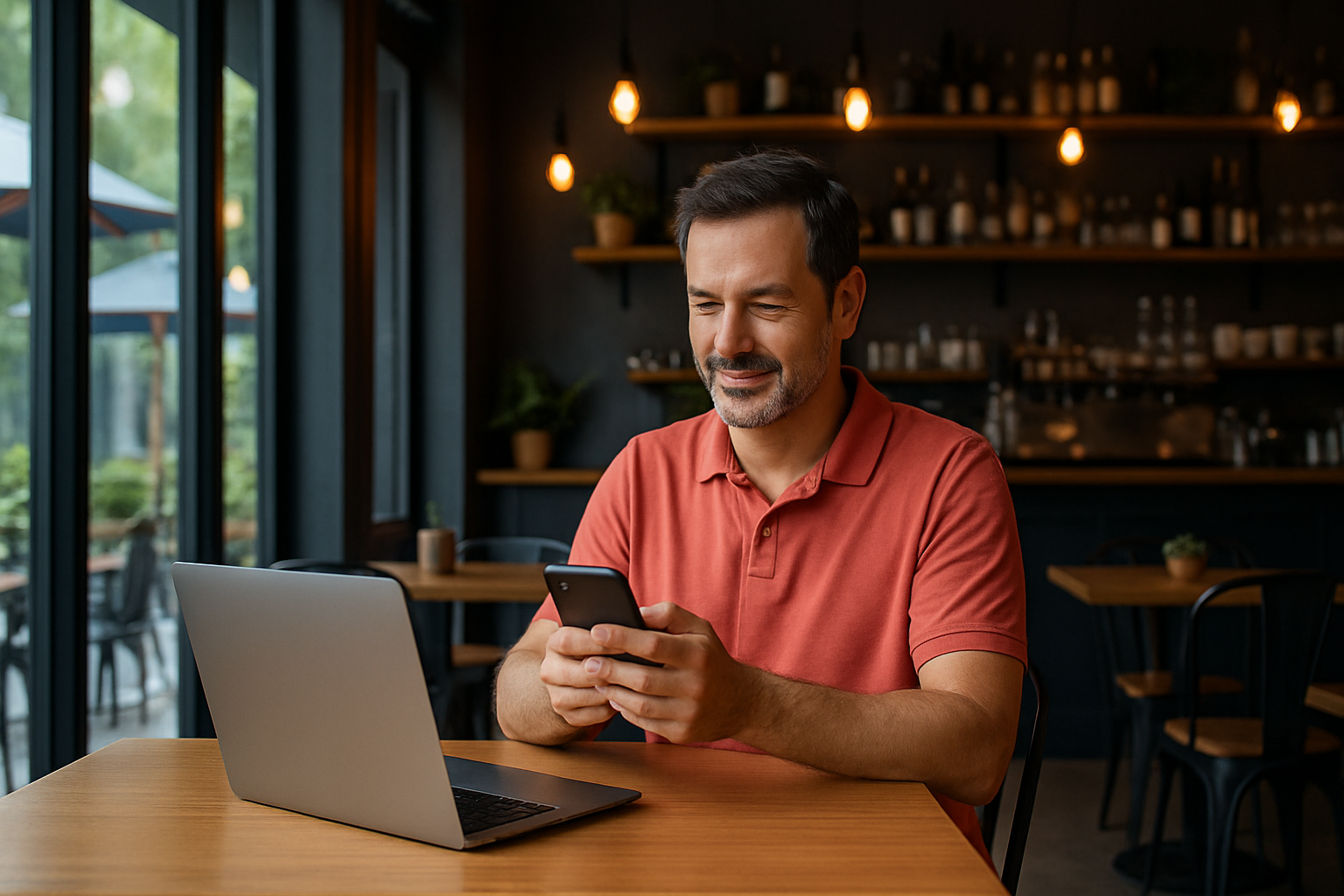 Self-employed worker completing HMRC sole trader registration on a laptop.