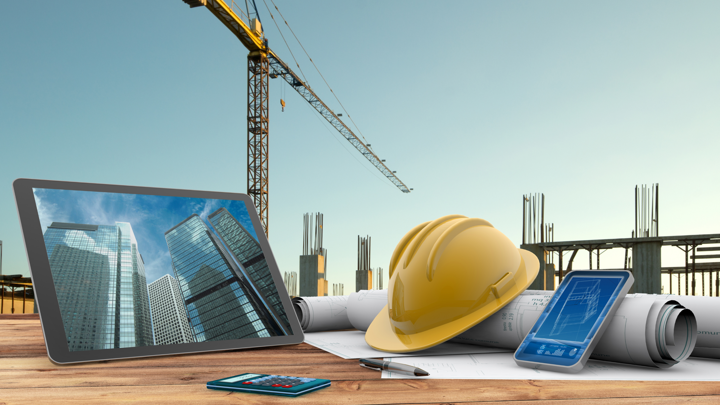 Construction site with CIS paperwork